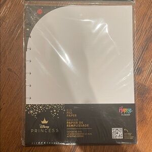 Disney Princess Planner Paper with Gold and Black Accents